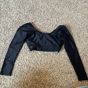 Kandi Kouture Black Long Sleeve Crop Top